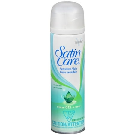 Gillette Satin Care Shave Gel Sensitive Skin 7 oz (Pack of ...