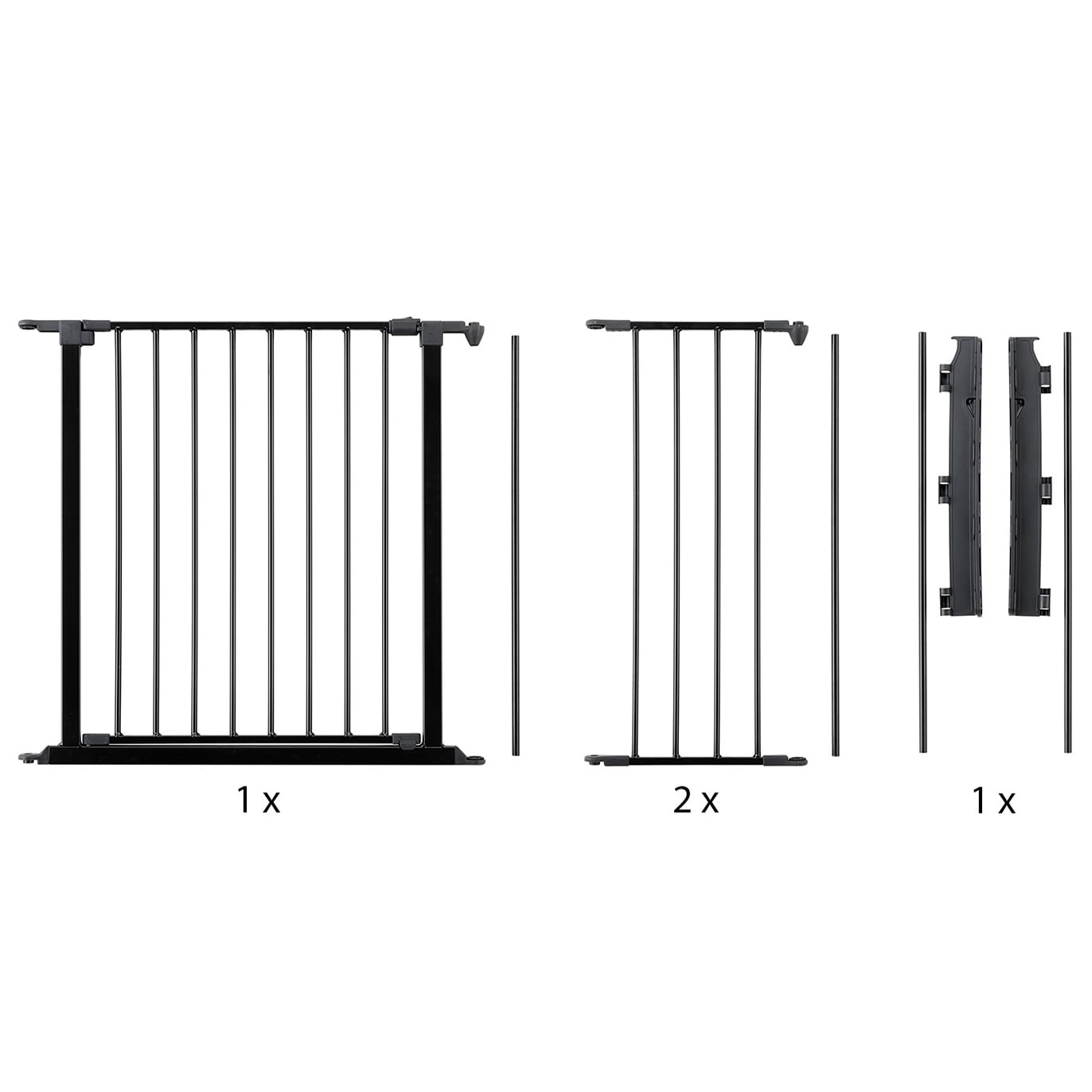 BabyDan Flex M Safety Gate 35.4" - 57.5", Black