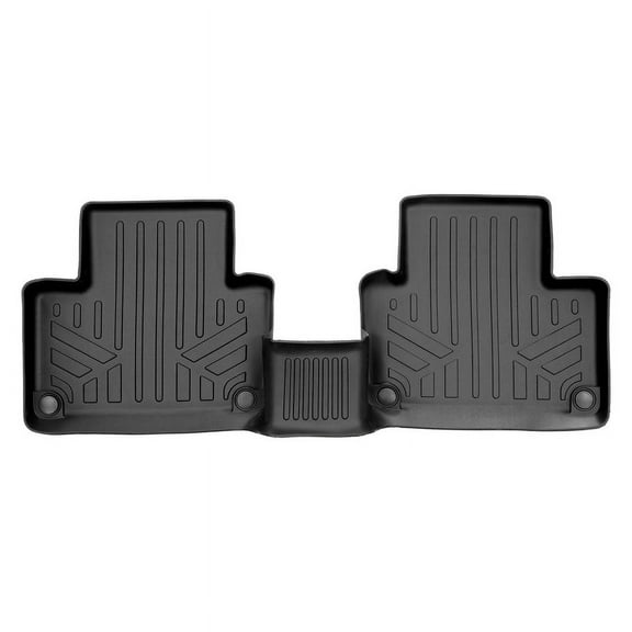 SMARTLINER Custom Fit Floor Mats 2nd Row Liner Black Compatible With 2016-2023 Volvo XC90 (Only Fits Plug-in Hybrid Models)