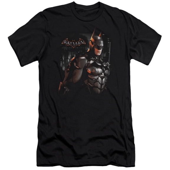 Batman Arkham Knight Dark Knight Premium Canvas T-Shirt Adult Slim Fit 30/1 Black