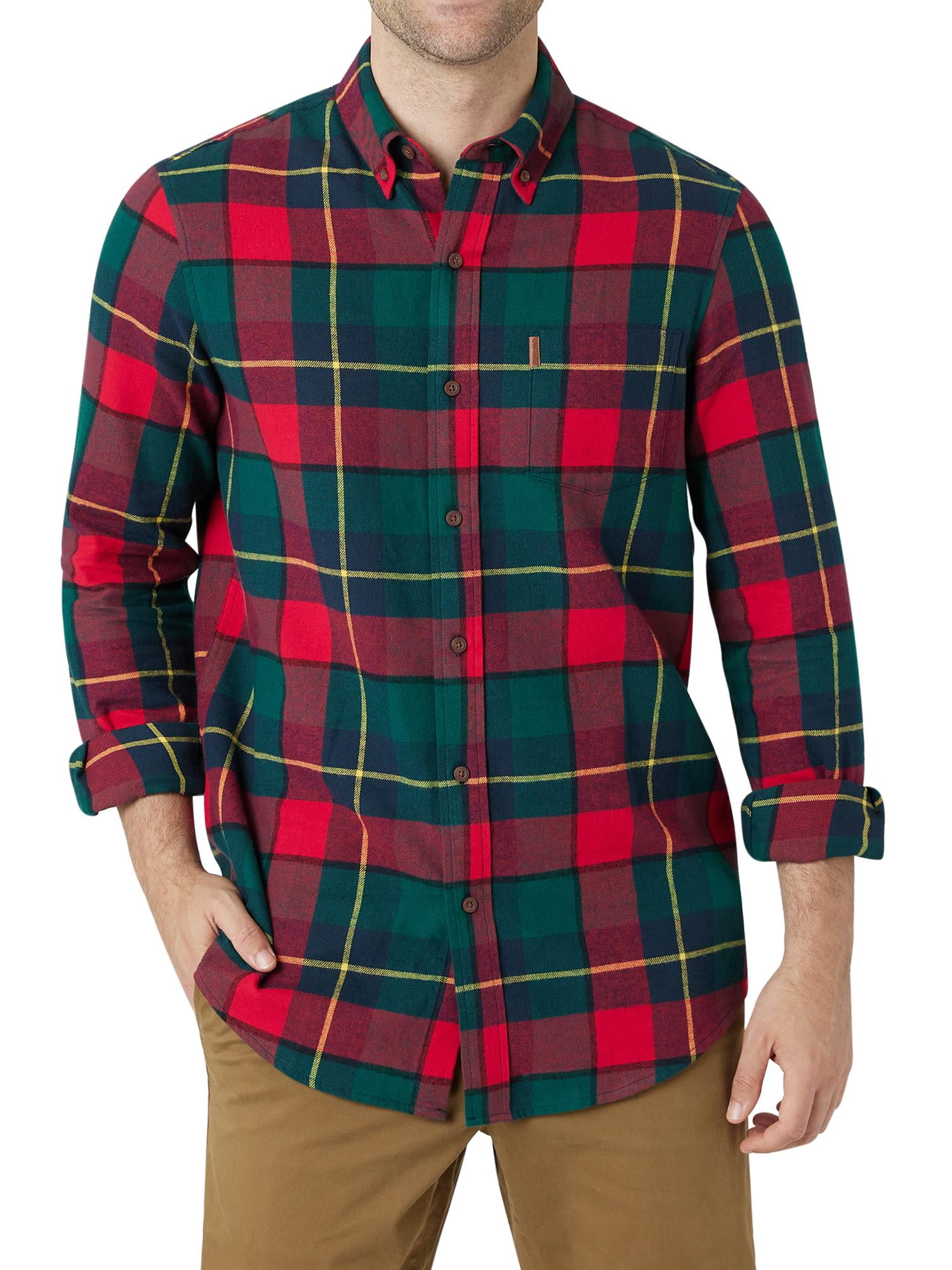 Chaps Men's Long Sleeve Performance Flannel Shirt-Sizes XS up to 4XB Walmart.com