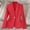 Red, variant on Dolkfu Long Sleeve Women Clothing Collared Button Red Minimalist Suit Modern Business Casual Solid Jackets Red,S