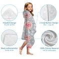 thumbnail image 7 of Pioneer Flower Floral Print Pattern Hooded Bath Towel，50"x30" for Ages 3 To 12 Kids, Quick Dry Lightweight Soft Microfiber Hood Beach Towel Cover Up for Kids, 7 of 7