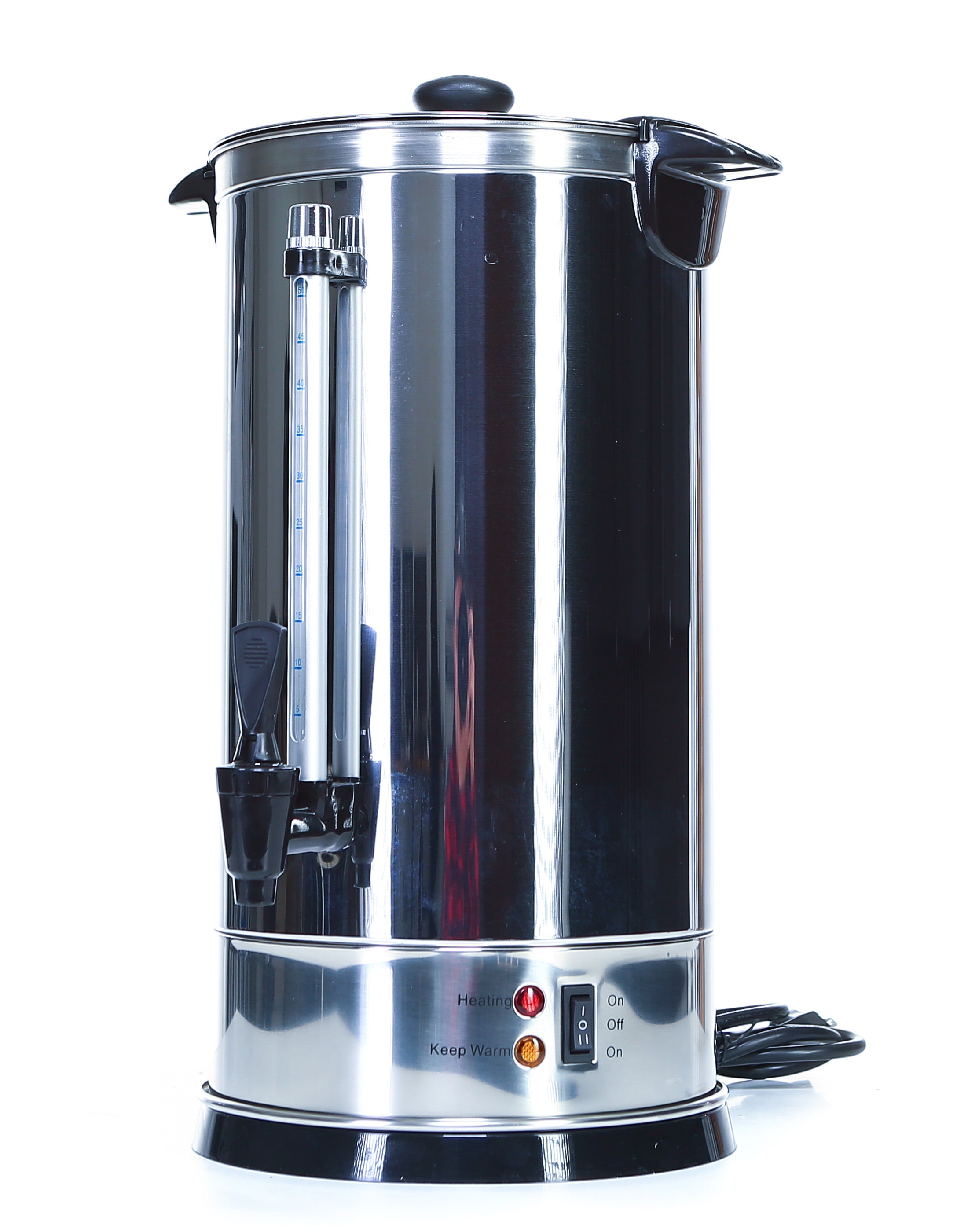 Auto Temperature Control Commercial & Home Urns Great for Catering Buffets Parties Weddings Holiday Jewish Dinners Shabbat Automatic Coffee Urn 30 Cups Stainless Steel Hot Water Boiler & Warmer