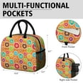 thumbnail image 6 of Lunch Bag Lunch Box for Women Reusable Insulated Lunch Bags,Water-Resistant Funny Donut Decorative Face Cooler Lunch Tote Bag, Large Capacity for Work Travel Picnic, 6 of 6