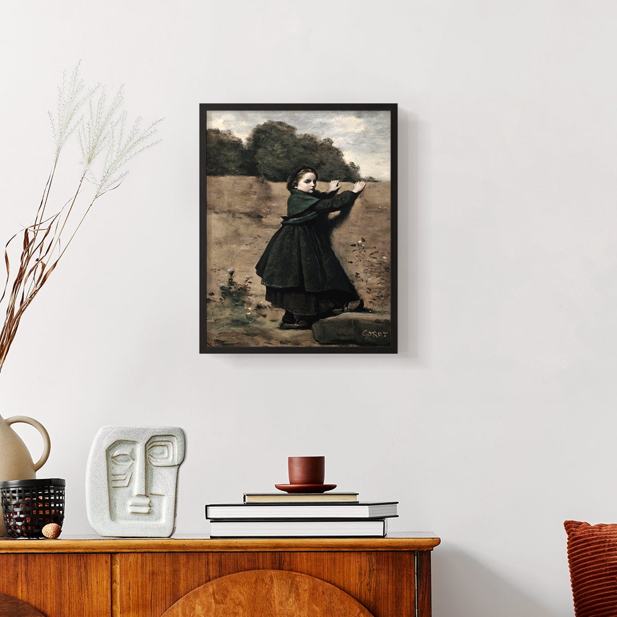 Vintage Animal Print XLI - 14in. x 11in. Vintage Framed Print in Black Wood Frame