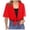 Red, variant on Women's Cardigan Chiffon Solid Color Short Sleeve Open Front Lightweight Casual Top Blouse for Spring Summer Outfits