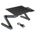 thumbnail image 3 of ajustable para computadora portátil, soporte para computadora portátil para cama Escritorio portátil para regazo Estación de trabajo par Negro con ventilador de refrigeración CUTICAT soporte para laptop plegable, 3 of 8