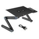 thumbnail image 3 of Elevador de la bandeja de del soporte del escritorio de la del Negro con ventilador de refrigeración Baoblaze soporte para laptop plegable, 3 of 8