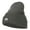 Dk Grey, variant on French Bulldog Embroidered Long Beanie - White OSFM
