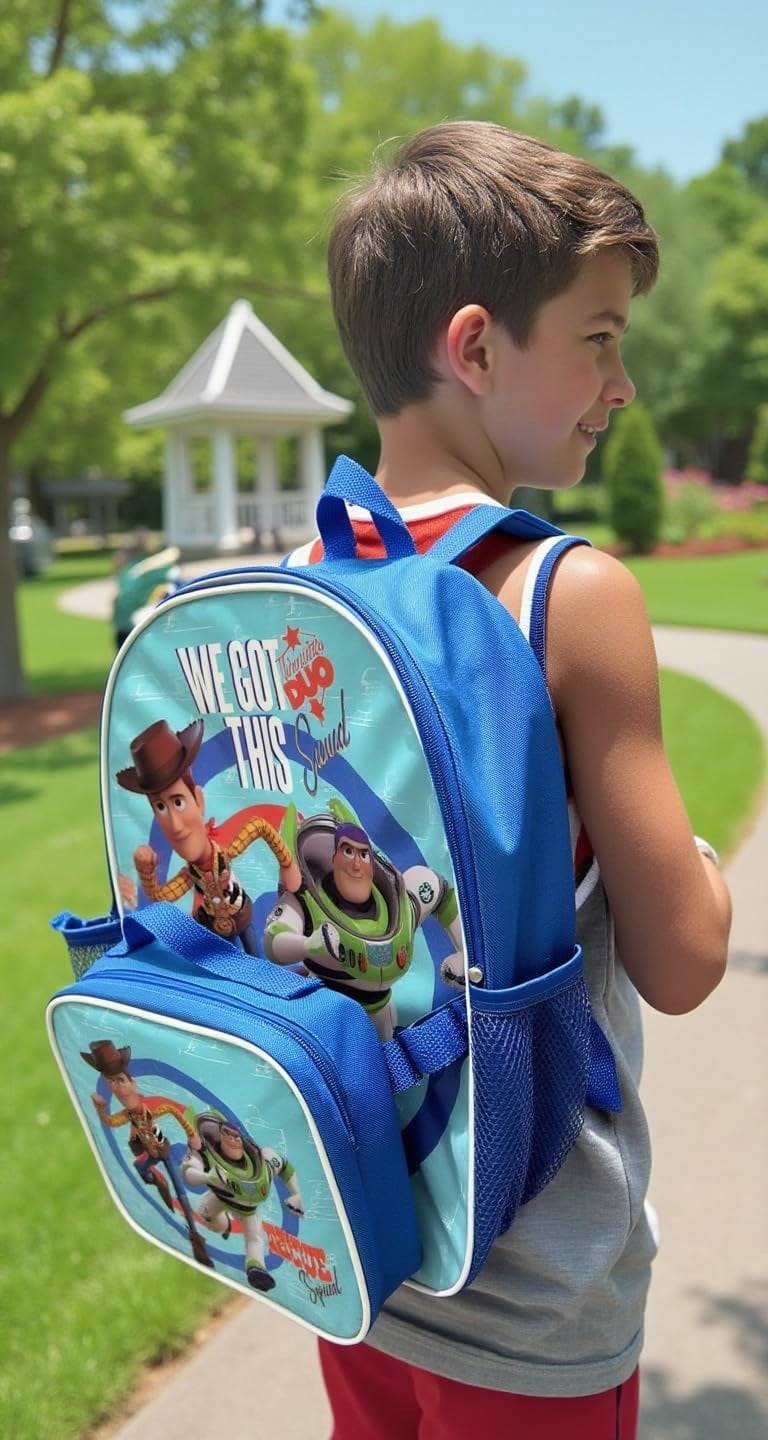 Fast Forward Toy Story 16" Backpacks With Lunch Bag - Licensed Characters Kids Schoolbag