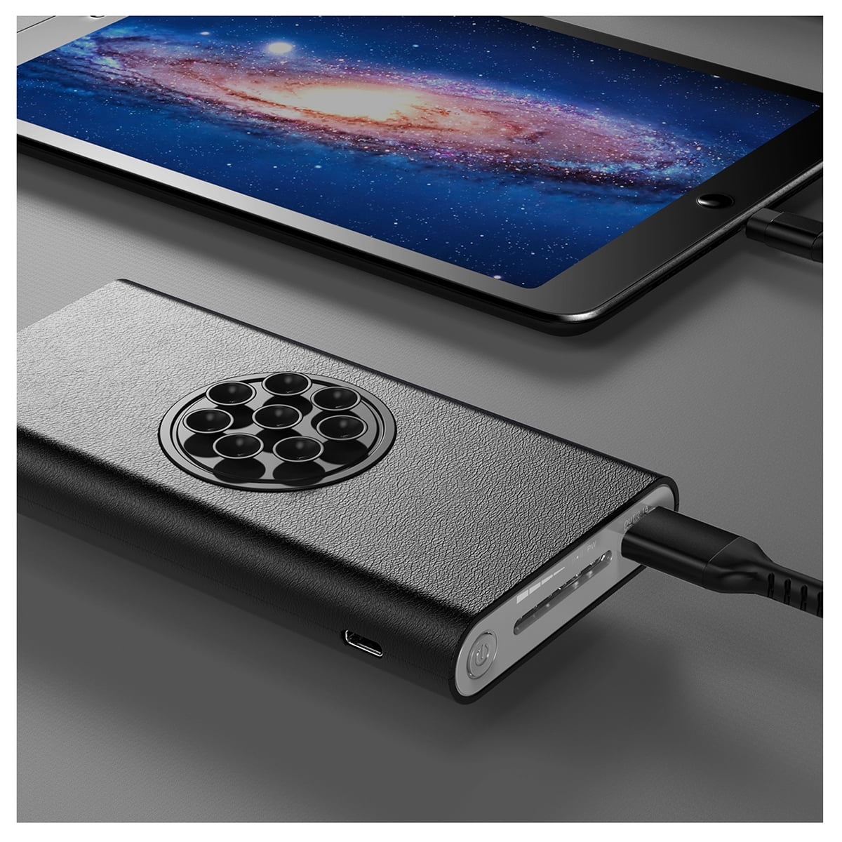 Zunammy Portable Power Bank with Wireless Charging Pad - Black