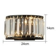 thumbnail image 2 of Modern Minimalist Semicircular Crystal Wall Lamp For Home Decor Study Living Room Bedroom Lighting, 2 of 9