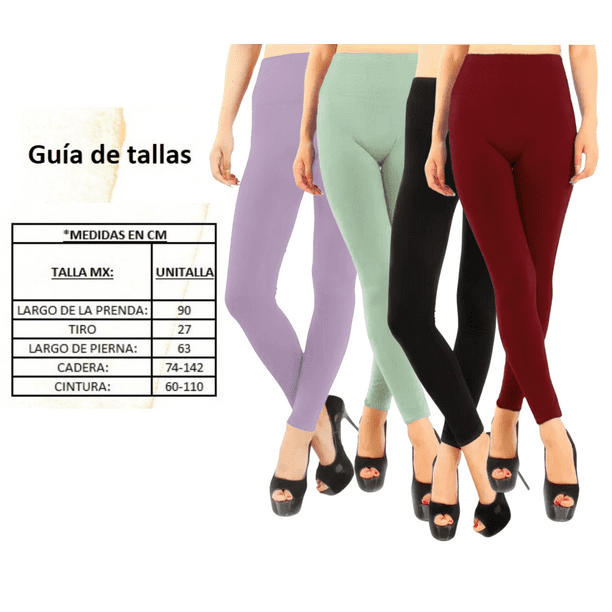 Pack 4 Colores Leggins Faja Termicos Afelpados Unitallas Yog LOLE Leggings