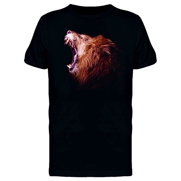 Orange Red Roaring Lion Tee Men's -Image by Shutterstock
