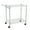 2-layer low handle, variant on Utility Cart Service Cart – Heavy Duty Steel Rolling Cart, Commercial Service Trolley with High or Low Handle, Multipurpose Storage Cart for Office, Restaurant, Kitchen – 2-Layer Low Handle