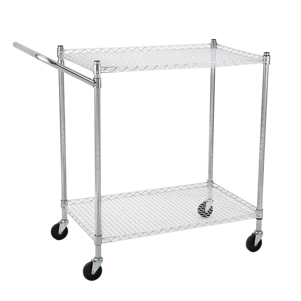 Carro Utilitario de Cocina, 3 Niveles, Carro de Servicio de Acero Inoxidable con Ruedas y Estante para Lavandería, Garaje, Baño