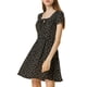 thumbnail image 2 of Vestido de Promoción A-Line de Manga Corta con Cuello Cuadrado Impreso para Mujeres INSPIRE CHIC L Negro-Floral, 2 of 8