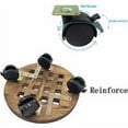 thumbnail image 3 of Soporte de madera para plantas con ruedas - Macetero rústico de madera maciza, soporte para plantas redondo con ruedas para uso en interiores y exteriores - 25 cm de diámetro, 3 of 5