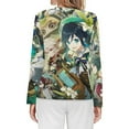 thumbnail image 2 of Genshin Impact Women's Pajama Top 3D Digital Print Sleepwear Trendy Crewneck Pullovers Long Sleeve Shirts 5XL, 2 of 8