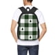 thumbnail image 4 of Balery Green White Lumberjack Plaid Mochila para hombre y mujer - Tela Oxford 600D resistente - Gran capacidad, resistente al agua, ideal para la escuela, viajes y senderismo, 4 of 6