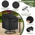 thumbnail image 4 of FUYGRCJ 2PCS 210D Oxford Cloth Outdoor Swivel Lounge Chair Cover, 76.2x86.4x97.8cm Heavy Duty Waterproof Patio Rocking Chair Cover for Outdoor Furniture Black, 4 of 11