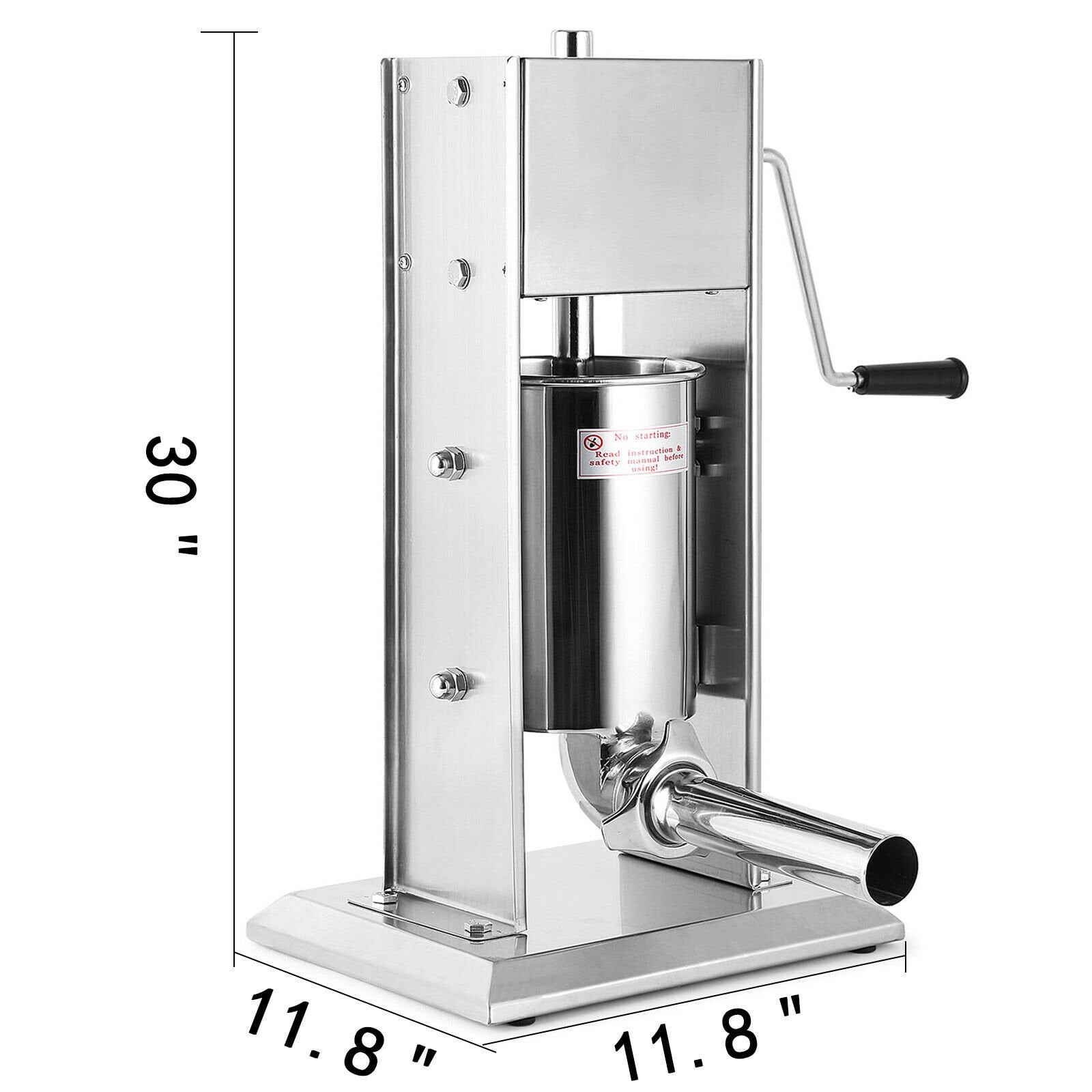 KITGARN Sausage Stuffer Machine 10L Stainless Steel Sausage Filler Horizontal Manual Sausage Meat Stuffer Machine for Making Hot Dog Sausages Bratwurst Suitable for Home and Commercial Use 