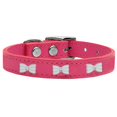 thumbnail image 1 of Bouclier Blanc en Cuir Véritable Collier pour Chien Rose 18, 1 of 1