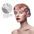 thumbnail image 2 of KLL Cheetah On Toilet Humor Art Pattern Shower Cap & Bath Cap for Women,Reversible Oversized Waterproof Shower Caps for all Hair Lengths,Elastic Reusable Bathing Hair Cap, 2 of 6