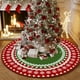 thumbnail image 1 of Falda para árbol de Navidad Fiudx terciopelo vintage 31,5 pulgadas con purpurina, 1 of 6