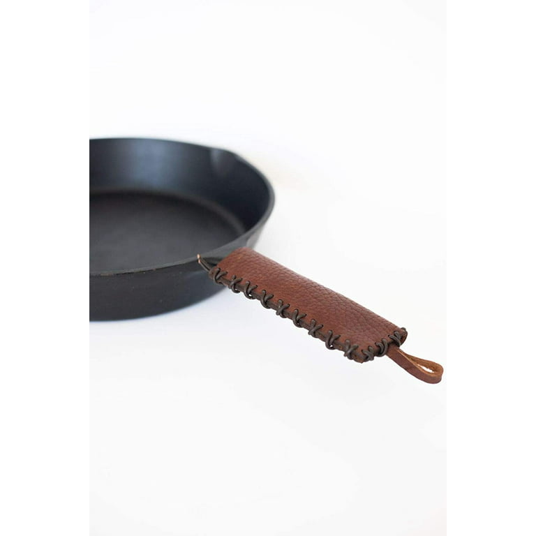 Leather Cast Iron Pan Handle Cover, Leather Pan Holder Leather Pot