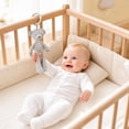 thumbnail image 5 of Kiddiway Baby Ultra-Soft Plush Wind Chime Car Toy - Cute Plushies & Plush Figurine, Baby Car Toys & Stroller Toys, Tactile Sensory Mobile, Soft Chime, Attaches to Car/Stroller/Crib,Gray, 5 of 7