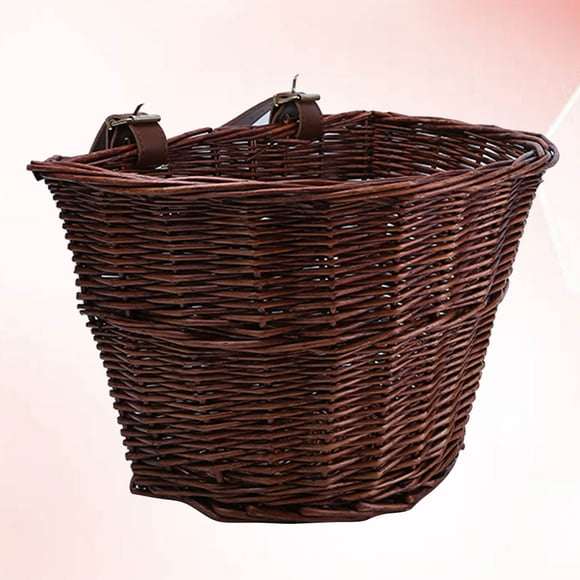 UPGRATOR Woven Bike Basket Handmade D Shape for Cyclists 1 Piece