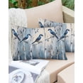 thumbnail image 6 of Teal Forest Birds Throw Pillow Cover 20 x 30 Inch Decorative Pillow Cover Modern Oil Painting Farmhouse Lumbar Pillowcase Seasonal Rectangle Cushion Case for Couch Sofa Bed Living Room, 6 of 7