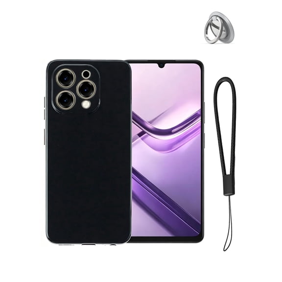 HYRACPO Protective Case for DOOGEE Note 58, Anti-Scratch Anti-Fall TPU Cover-Black