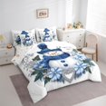 thumbnail image 3 of Manfei Merry Xmas 7-Piece Twin Bedding Sets,Cute Snowman Bedding Comforter Set,Rustic Christmas Flower Sheet Sets For Teens,Super Cozy Room Decor Reversible, 3 of 8