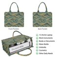 thumbnail image 2 of Large Capacity Tote Bag,Teal Marble Gold Wave Pattern Handbag Fashion Luxury Tote Bag,15.7"x13"x 5.1" Inches,Laptop Compatible, 2 of 6
