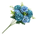 thumbnail image 2 of Wosthever Ramo de flores artificiales, decoración Floral para el hogar, fiesta de boda, flor falsa Flores artificiales azul, 2 of 6