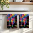 thumbnail image 7 of Eiffel Tower Kitchen Towels Set of 4, Modern Colorful European Architectural Art Absorbent Dish Towels for Kitchen, Microfiber Hand Towel, Quick Drying Tea Towel for Cleaning Decorative Dishcloths, 7 of 7