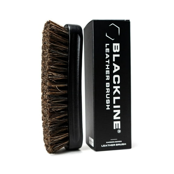 Blackline Leather Brush - Premium Bristle Cleaning Brush for Leather Care and Upholstery