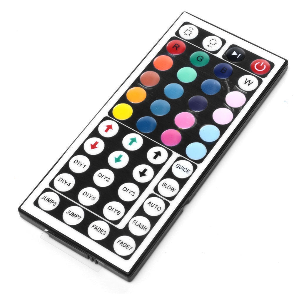 4 Packs 5M RGB 3528 300 LED Flexible Light Strip with 44 Key IR Remote Controller, 12V Low Voltage Color Changing LED Tape Lights for Home Decor, Bedroom, Party