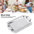 thumbnail image 4 of Stainless Steel Plate, Mirror Finish Elegance with Handle, Crafted for Hotel, Restaurant, Buffet, Party, Kitchen Organization, 4 of 7