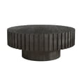 thumbnail image 7 of Hassch 31.5" Round Multi-Functional Coffee Table, MDF Construction with Sturdy Pedestal Base, Modern Living Room or Bedroom Accent Table, Black, 7 of 7