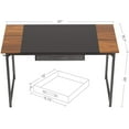 thumbnail image 5 of CubiCubi Modern Computer Desk with Drawer , Sturdy Office Desk for Home Office Simple Style Writing Desk,47",Black and Espresso, 5 of 7
