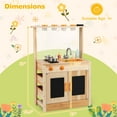 thumbnail image 3 of Costway Mud Kitchen for Kids with Planting Pots Stovetops Removable Sink Acrylic Panel, 3 of 10
