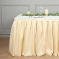 thumbnail image 2 of Efavormart 17ft Beige Accordion Pleat Polyester Table Skirt for Kitchen Dining Catering Wedding Birthday Party Decorations Events, 2 of 11