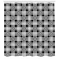 thumbnail image 3 of Ambesonne Abstract Shower Curtain, Gingham Inspired Pattern, 69"Wx84"L, Charcoal Grey and White, 3 of 3