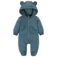 thumbnail image 2 of Zshosam Baby Jumpsuit Baby Girls Snowsuit One Piece Infant Winter Suit Breathable Hooded Baby Snowsuit Newborn Winter Clothes Size 18 24 Months,(Navy 18-24 Months), 2 of 7
