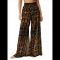 thumbnail image 1 of Pantalones Anchos de Cintura Alta con Elástico para Mujer, Pantalones Casuales Largos para Estar en Casa Amarillo M, 1 of 6