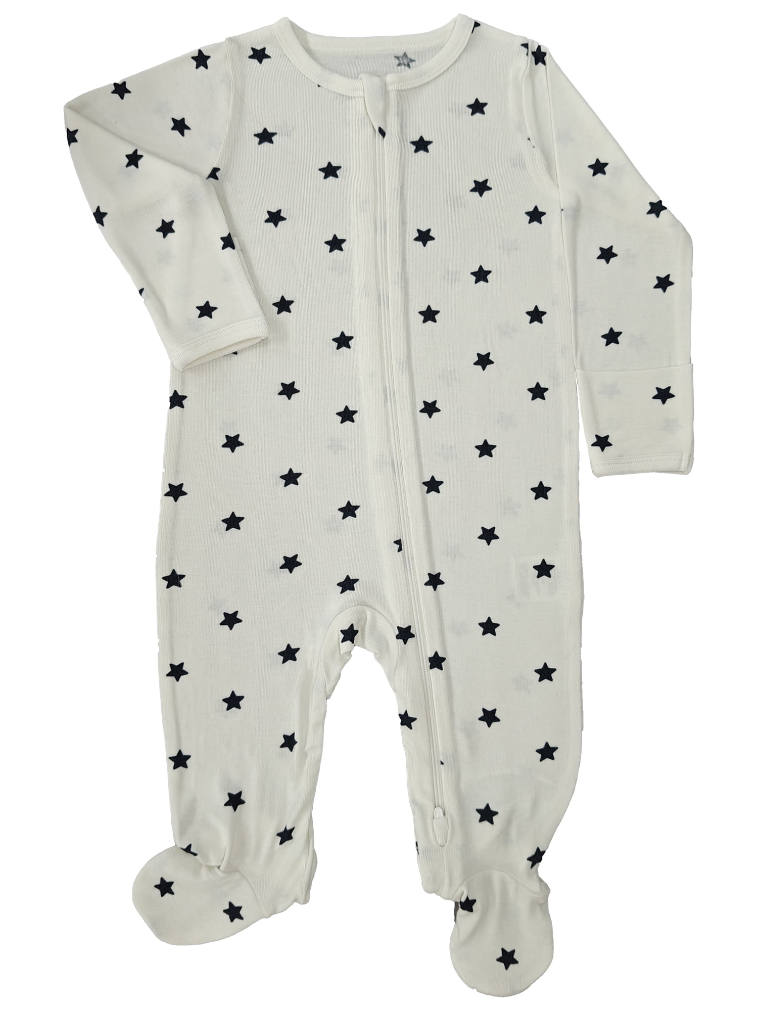 Wonder So Soft Modal by Wonder Nation Baby Unisex Two-Way Zipper Footed Sleep N Play Pajamas, 2-Pack, Sizes Preemie-6/9 Months